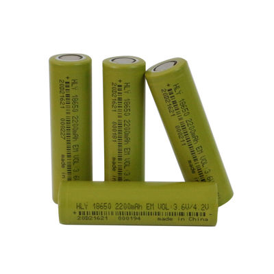 Baterai lithium 18650 3.6v 2200mah yang dapat diisi ulang Power Supply Baterai Lithium MSDS