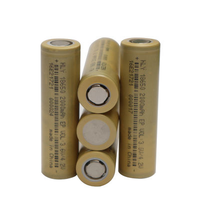 Tingkat Tinggi 3.6 V Lithium 500 Siklus 2000mah 18650 Sel Baterai Untuk Alat Listrik