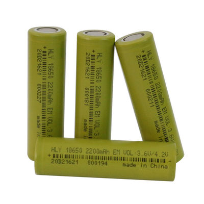 FCC 18650 Baterai lithium Ion isi ulang 2200mAh Tingkat Discharge Tinggi
