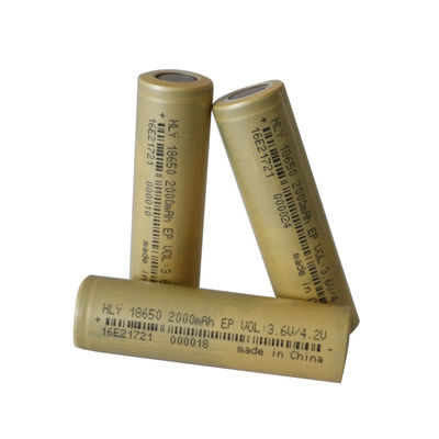 Daya Seluler 2000mah 18650 Baterai Isi Ulang UN38.3 Untuk Senter Terang