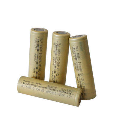 Daya Seluler 2000mah 18650 Baterai Isi Ulang UN38.3 Untuk Senter Terang