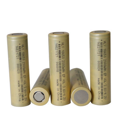 Kepadatan Energi Tinggi 18650 Baterai Lithium Ion 3.6V 2000mAh Untuk Alat Berkebun