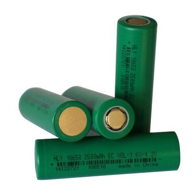 Baterai Isi Ulang Li Ion 18650 2500mah Debit Tinggi Untuk Peralatan Rumah Tangga