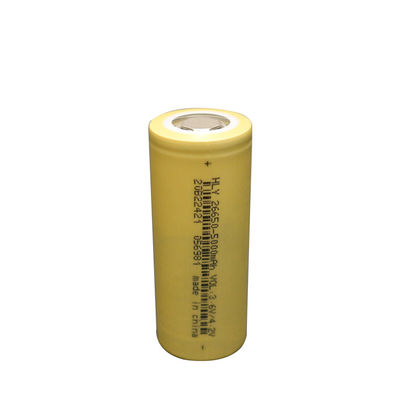 Siklus Hidup Panjang 26650 Sel Baterai Silinder Lithium 3.6V 5000mAh Isi Ulang