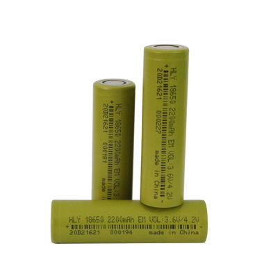Keamanan Tinggi Baterai 18650 2200mah 500 Kali Baterai Lithium Silinder 0.5C