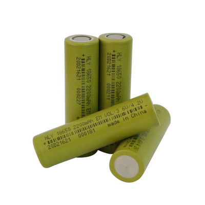 Keamanan Tinggi Baterai 18650 2200mah 500 Kali Baterai Lithium Silinder 0.5C