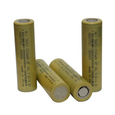 Kemampuan Tingkat Tinggi 18650 Baterai Lithium Ion 2000mAh 3.6V Untuk Kendaraan Listrik