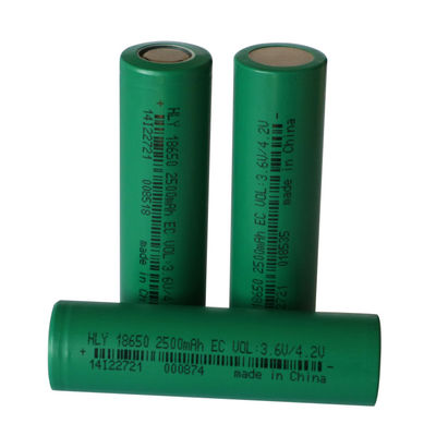 2500mAh 3.6V Baterai Surya Isi Ulang yang Disesuaikan, Sel Daya 18650