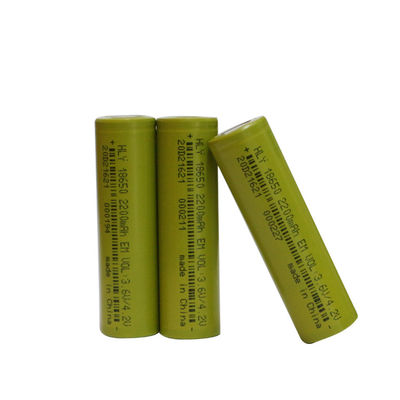 FCC 18650 Baterai lithium Ion isi ulang 2200mAh Tingkat Discharge Tinggi