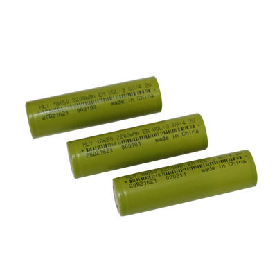 FCC 18650 Baterai lithium Ion isi ulang 2200mAh Tingkat Discharge Tinggi